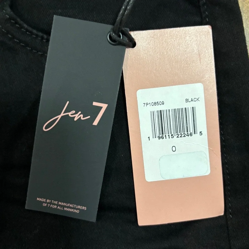Jen7 High Waist Skinny Jeans Black Rhinestone Embellished Size‎ 0 NWT